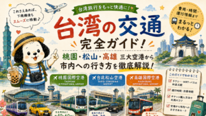 台湾交通アクセス完全攻略！桃園・松山・高雄3空港から市内へ